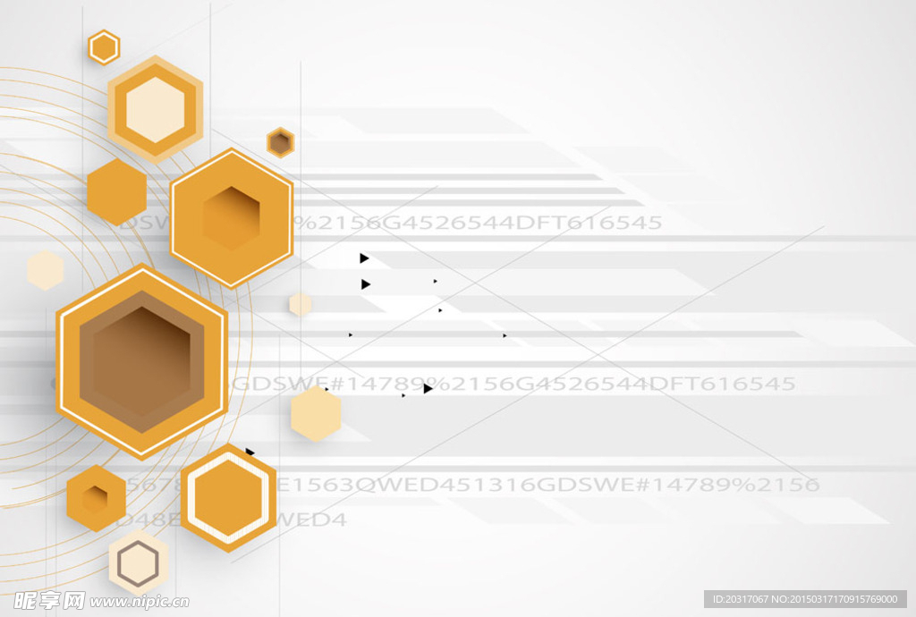 六边形科技背景