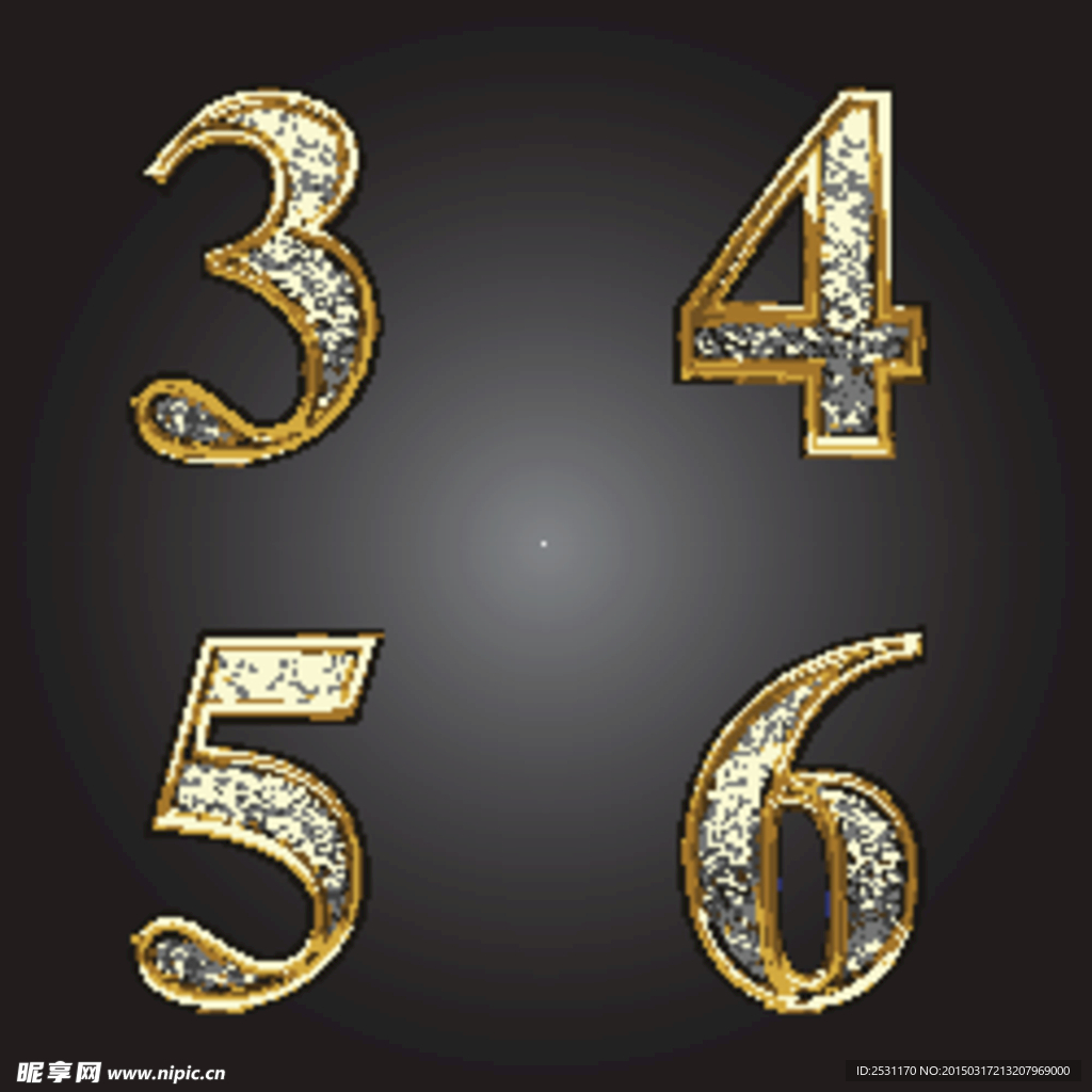 金属数字
