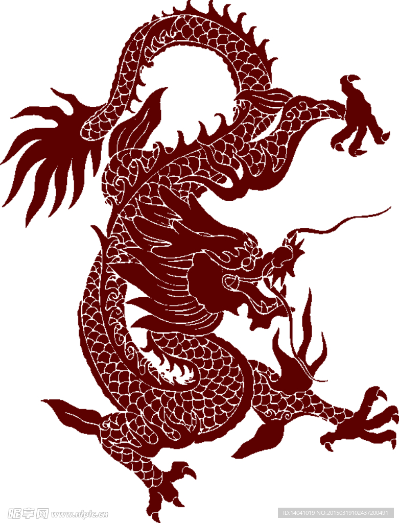 龙纹等中国风传统古典纹饰