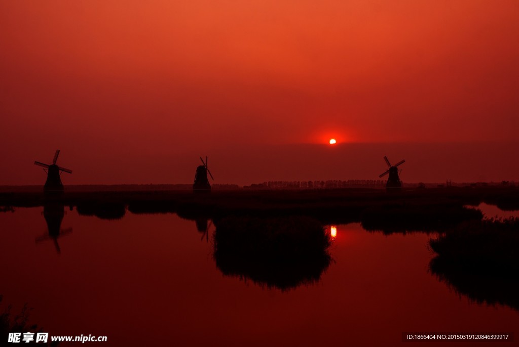 湿地夕阳红