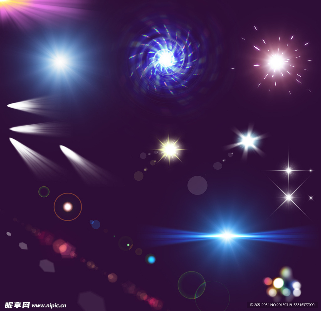 星空发光星光素材