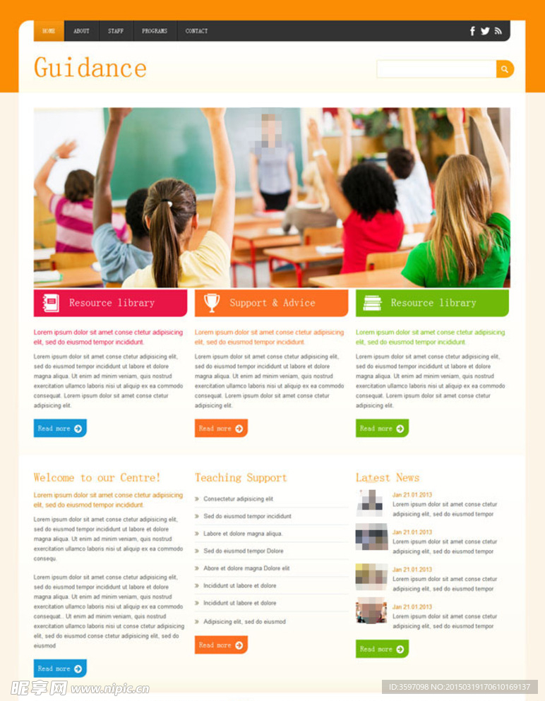 国外教育教学网站模板