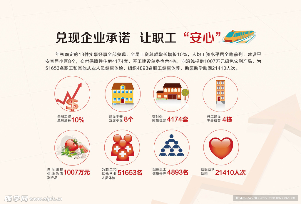企业兑现承诺图表图标设计