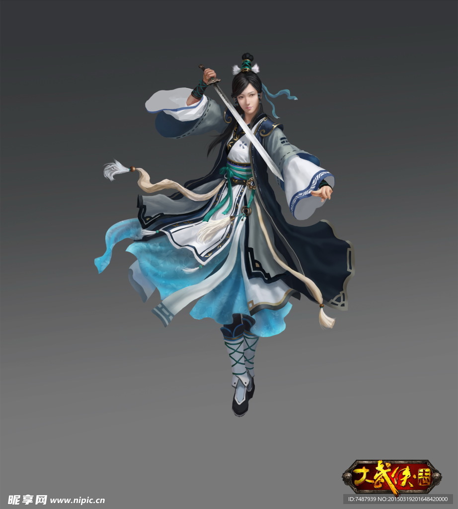 手绘美女