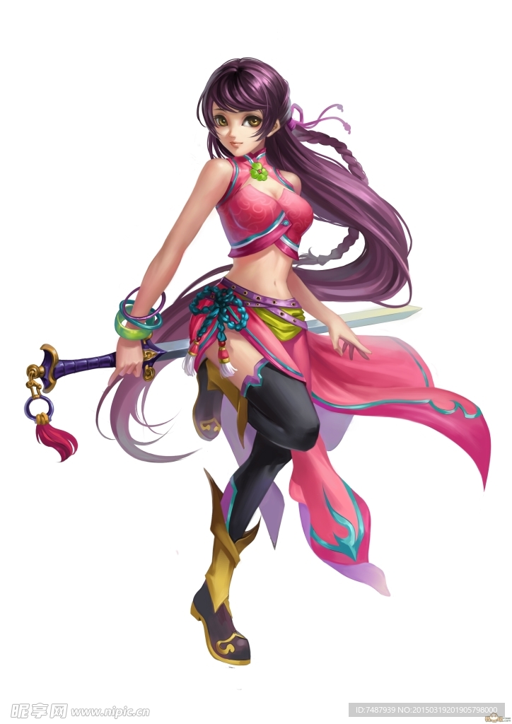 手绘美女