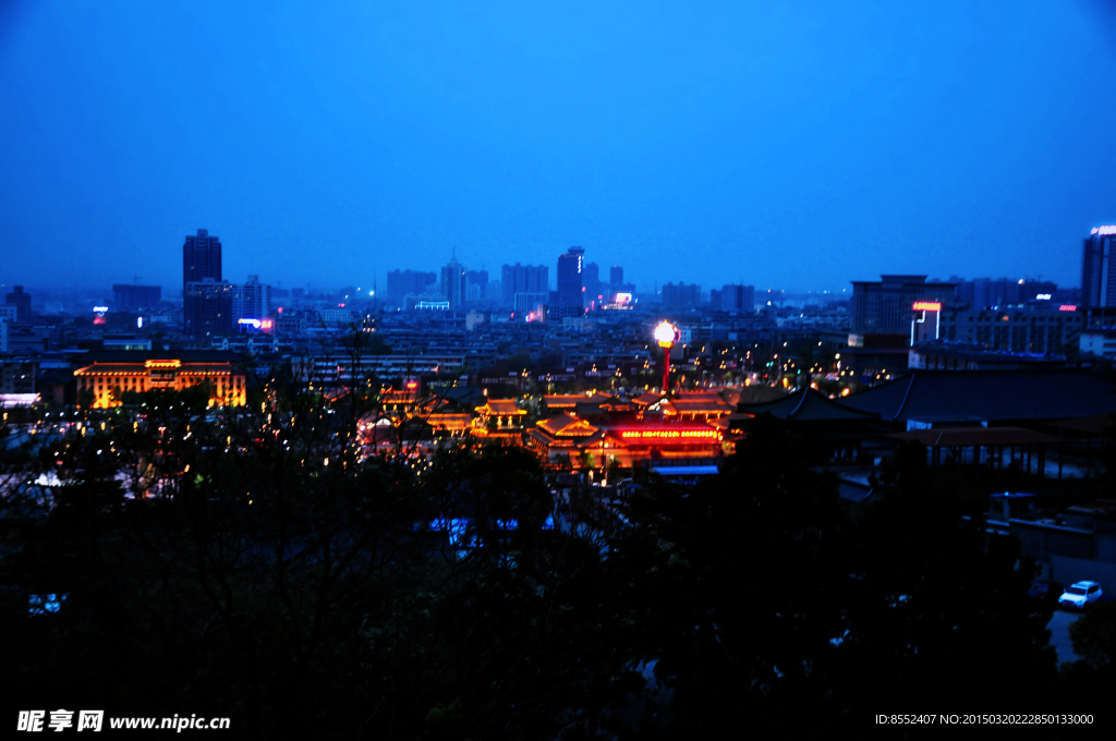 华清池夜景全景俯瞰