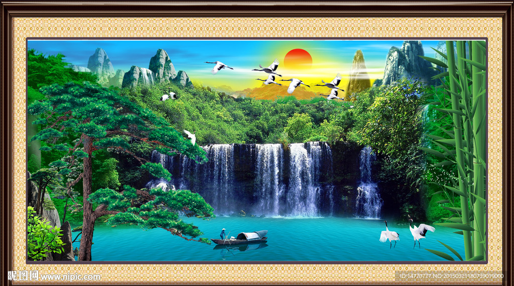风景迎客松