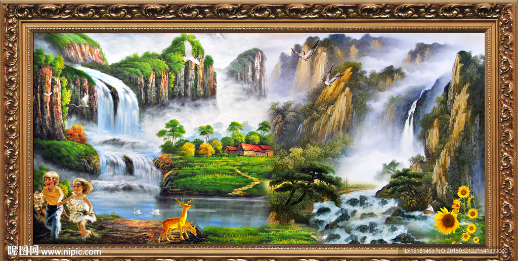 山水风景油画