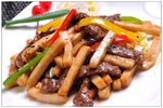 黑椒碎杏鲍菇炒牛柳