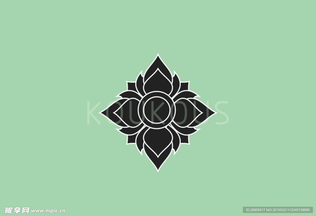 繁花纹矢量素材