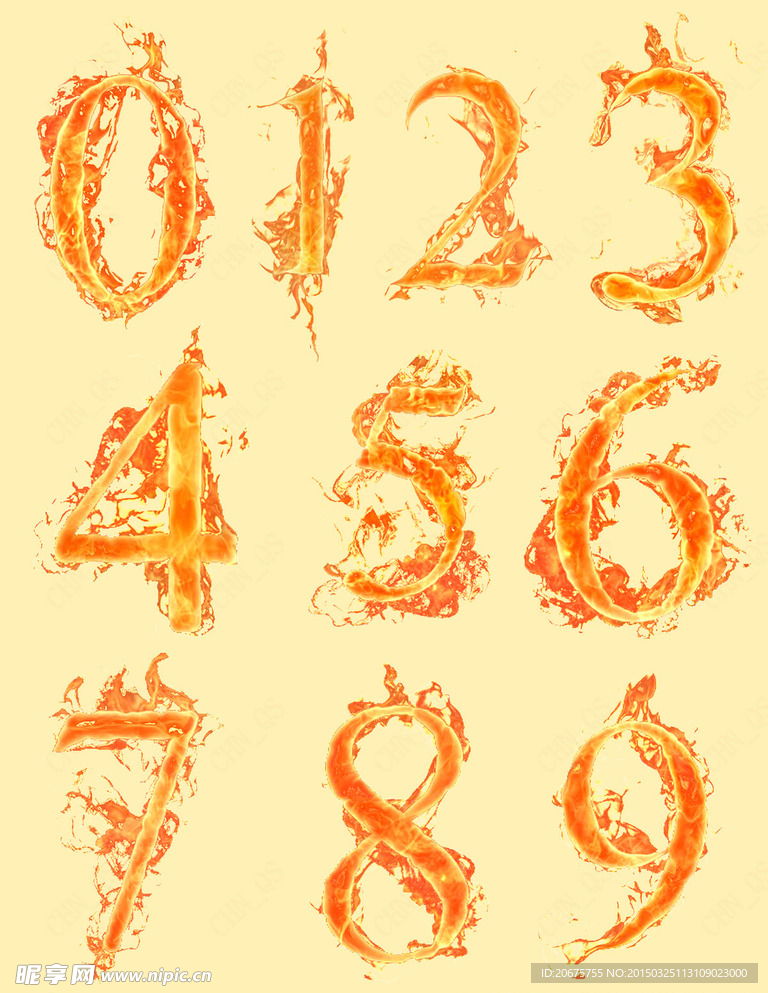 火焰数字分层PSD