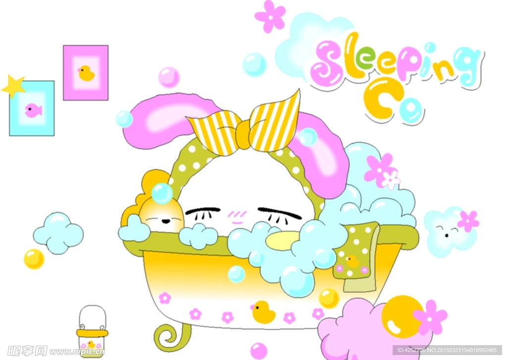 小女孩泡澡