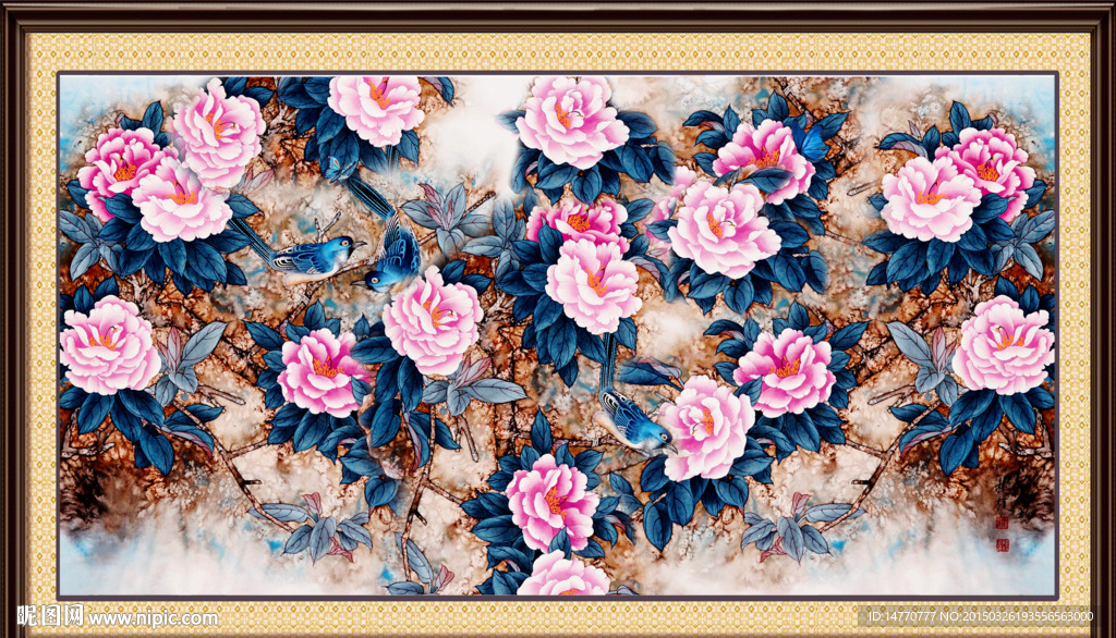 花开富贵装饰画