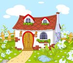 童话小屋矢量素材