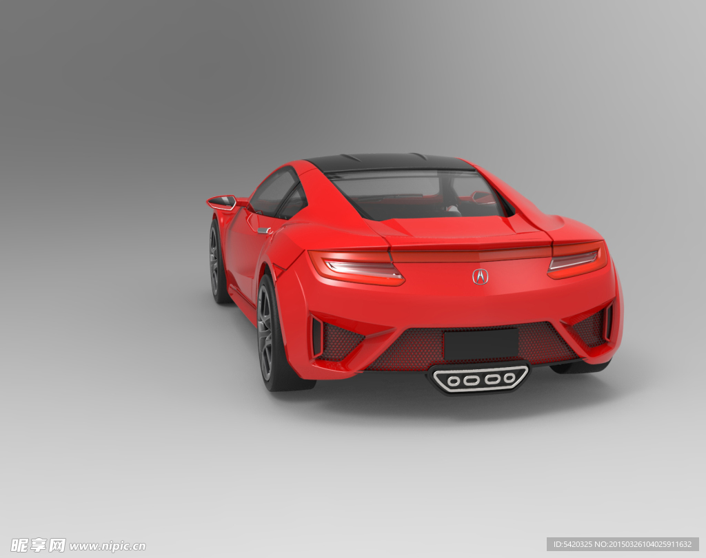 讴歌NSX3D渲染图