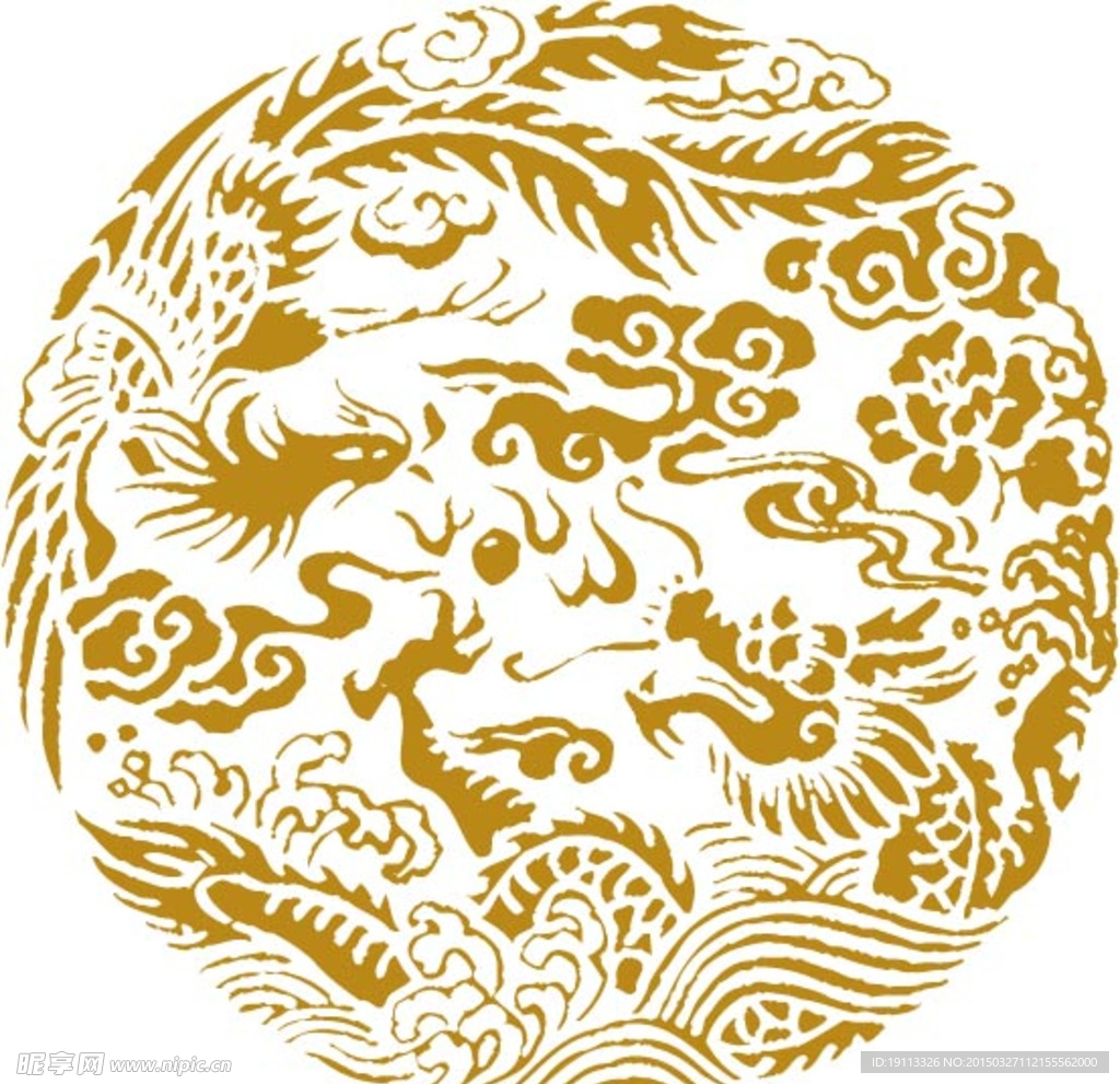 龙凤圆纹
