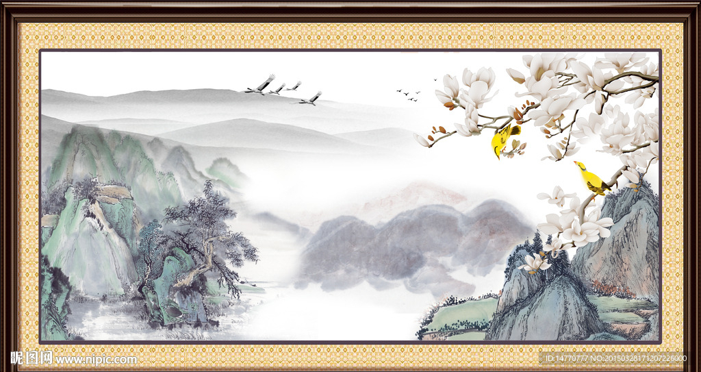 国画风景花鸟