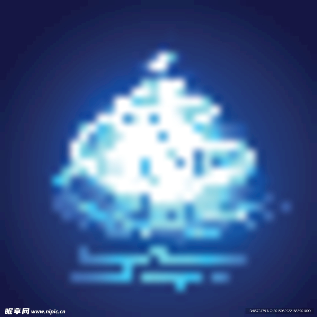 蓝色梦幻圣诞树
