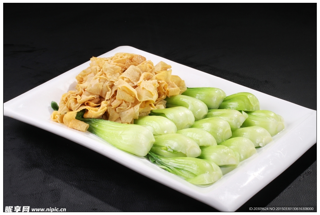 菜心豆腐