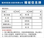 爆破信息牌