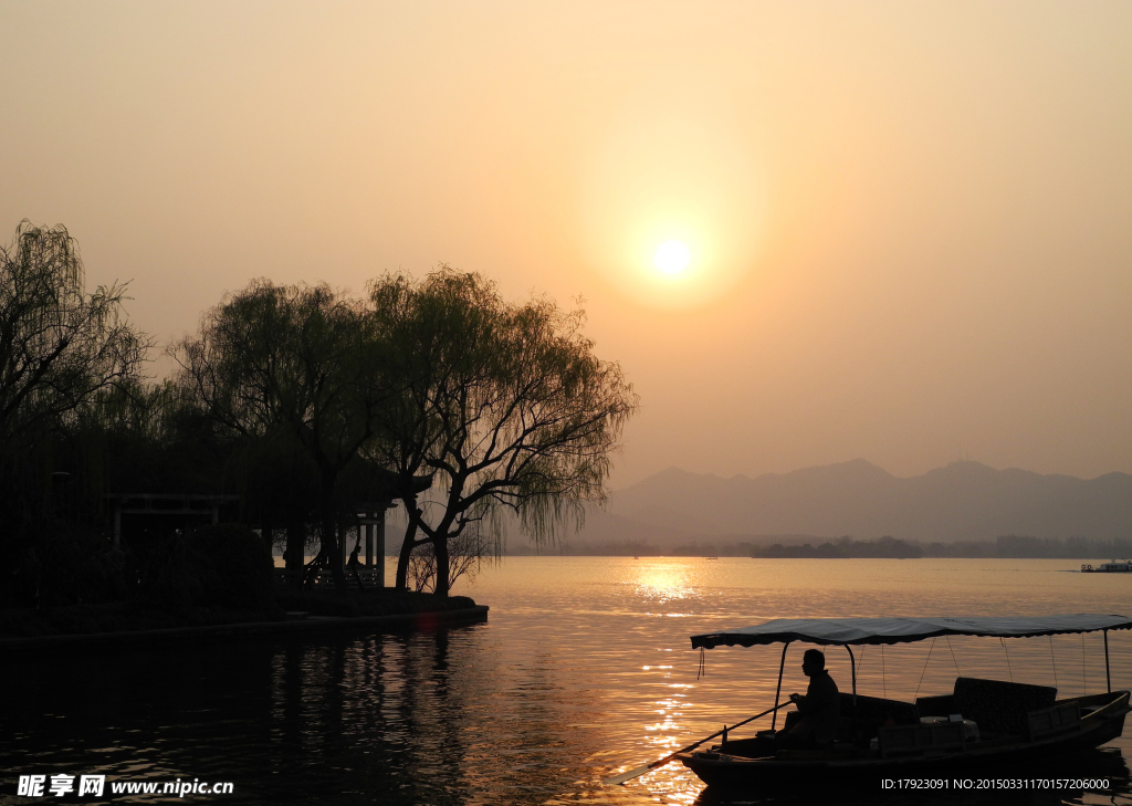 西湖夕阳