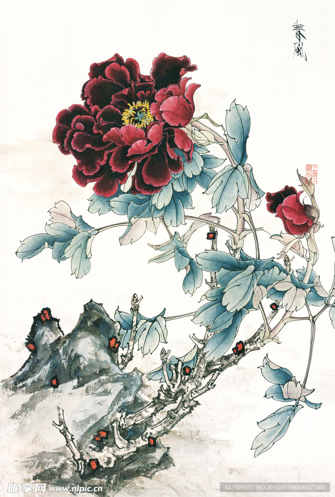 国画牡丹