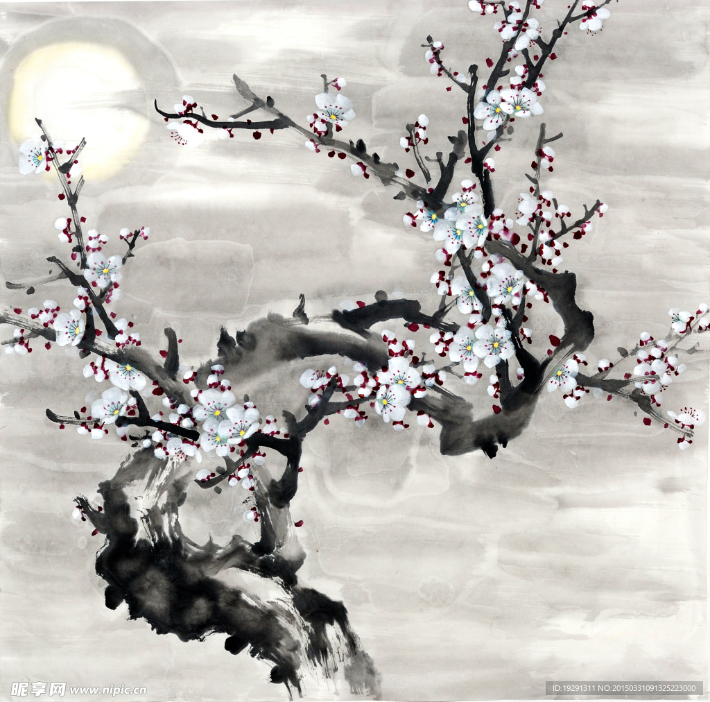 国画梅花图