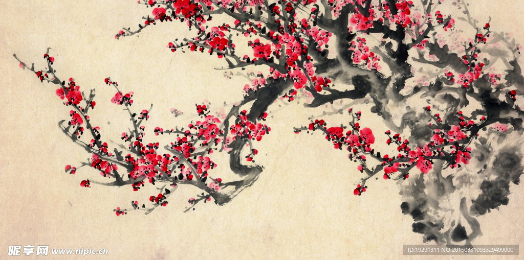国画梅花