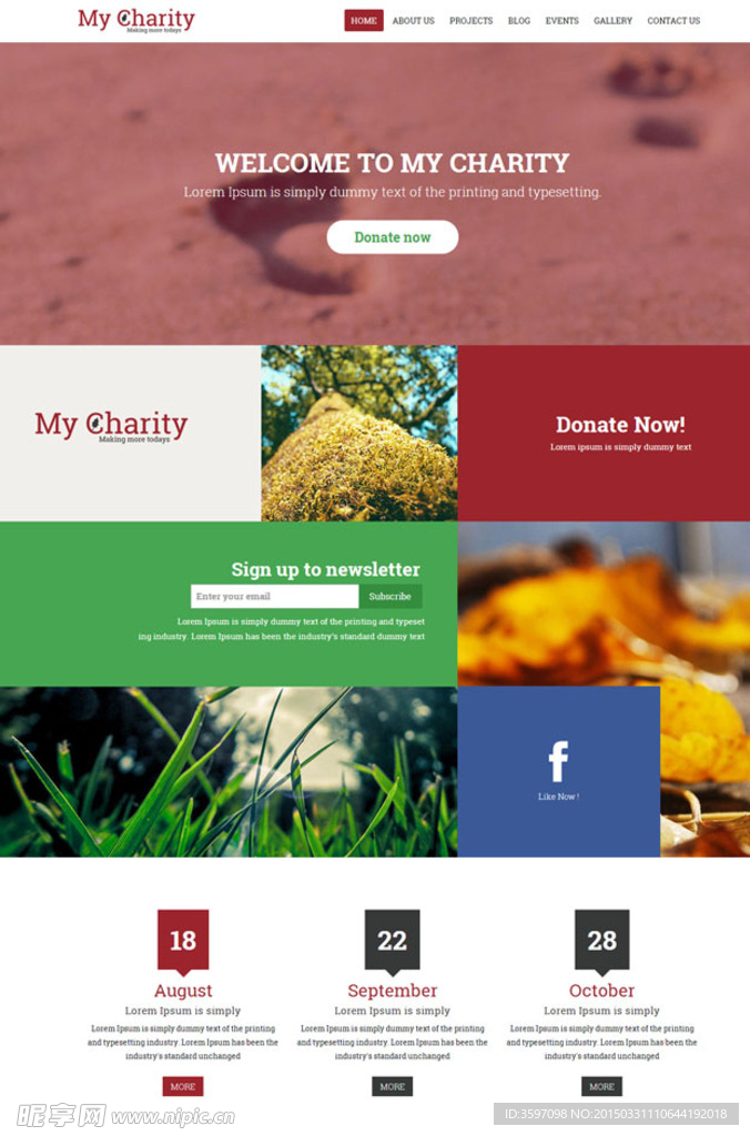 慈善机构网站模板