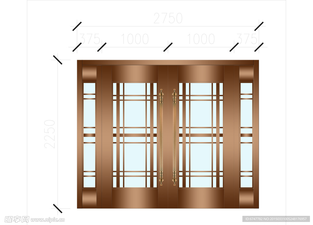 铜金属门设计