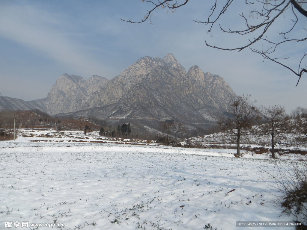 少室山雪景