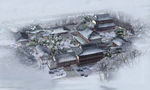 古建筑雪景景观
