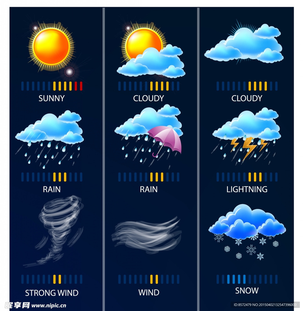 天气气候图标