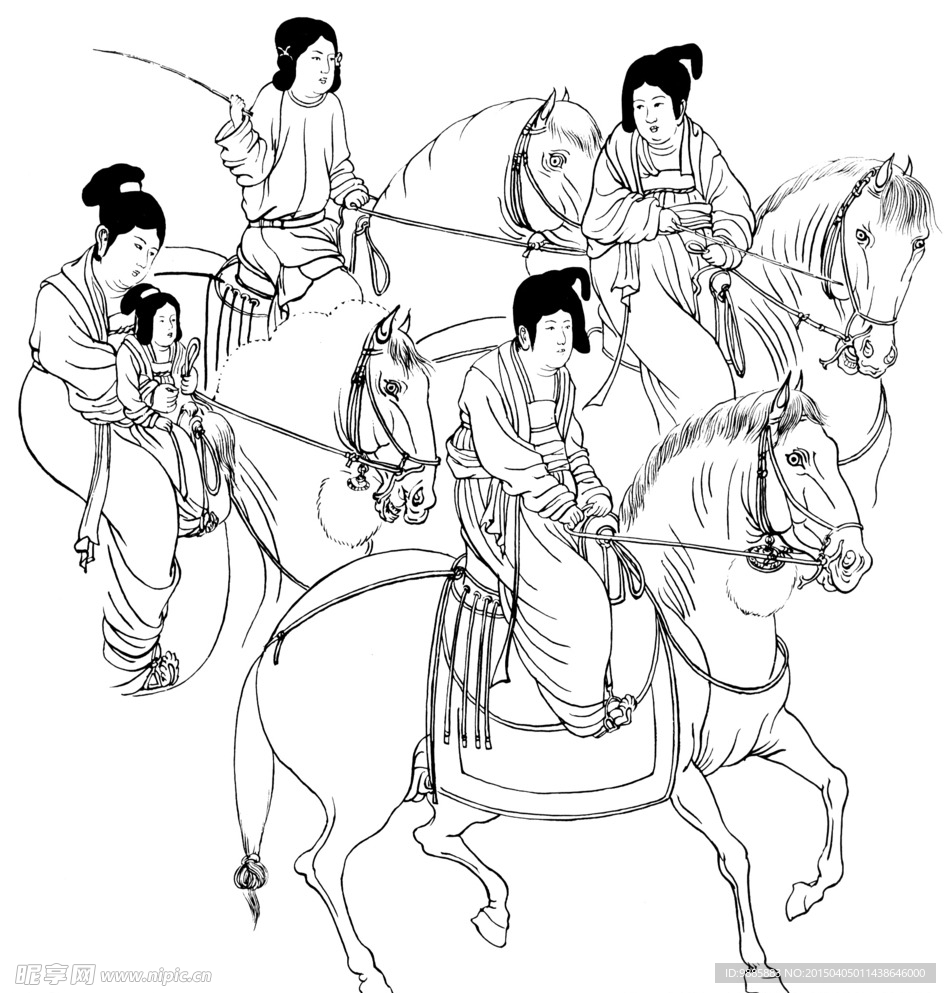 唐代骑马仕女