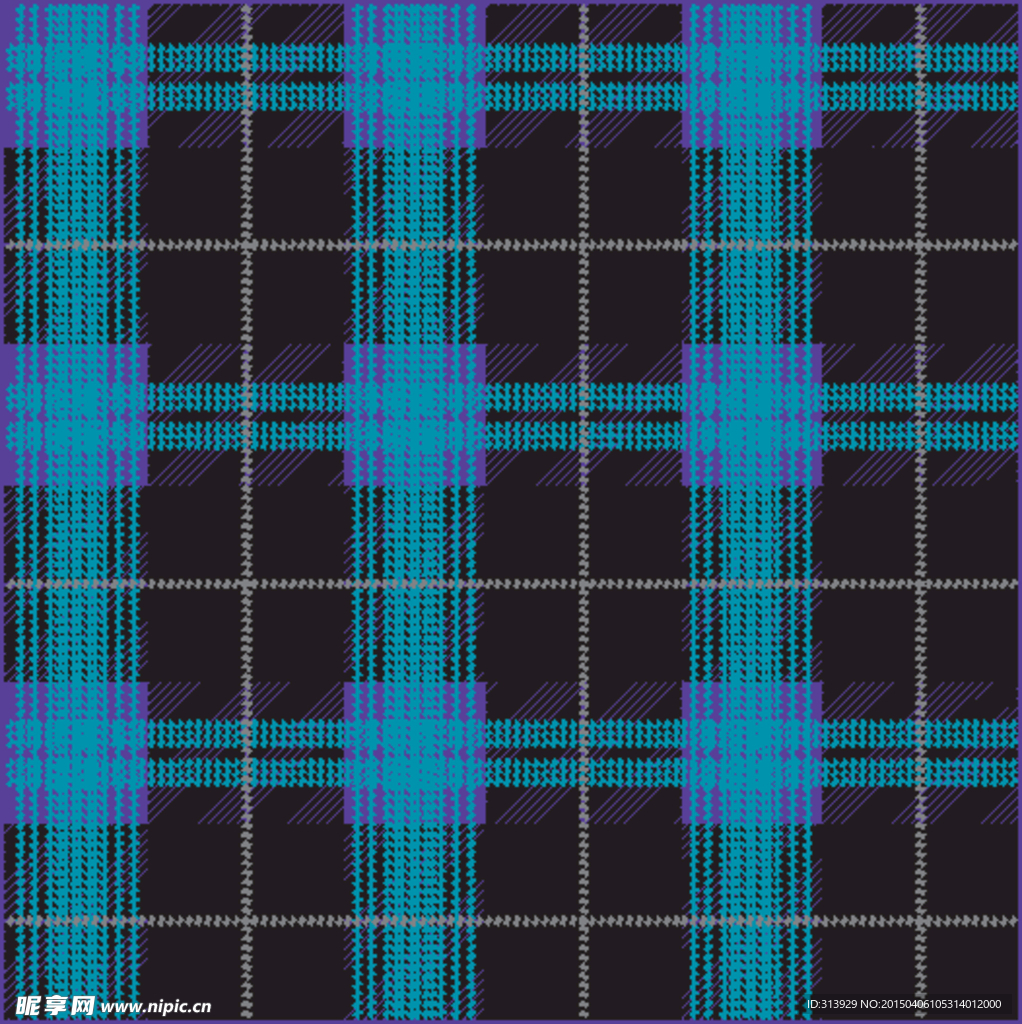 布纹花饰EPS矢量图 蓝紫色调