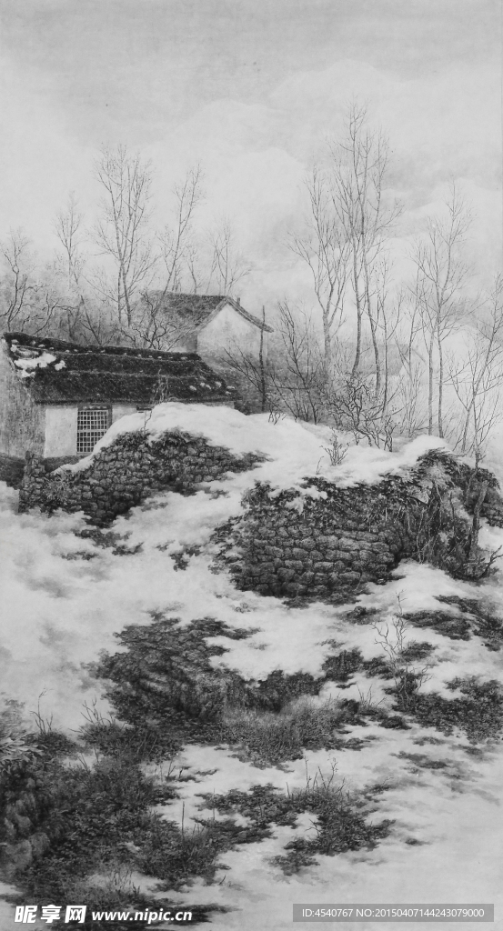 黑白国画