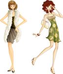 时尚美丽的长腿摩登女郎