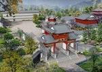 清真寺景观鸟瞰图