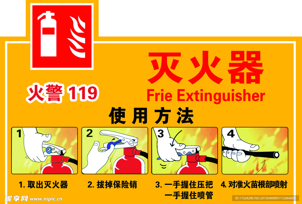 消防器材使用指示牌