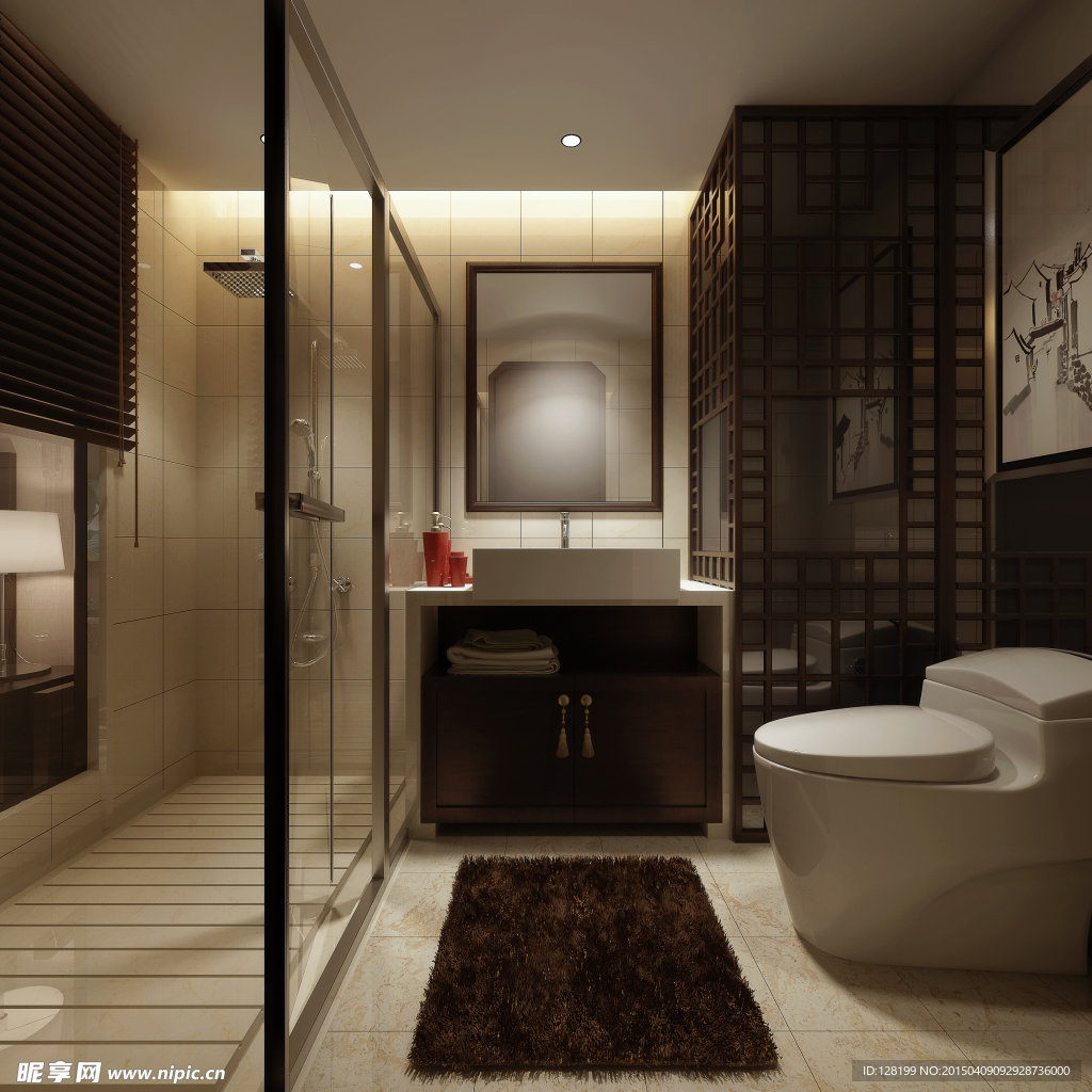 酒店豪华套房卫生间设计|空间|家装设计|针记 - 原创作品 - 站酷 (ZCOOL)