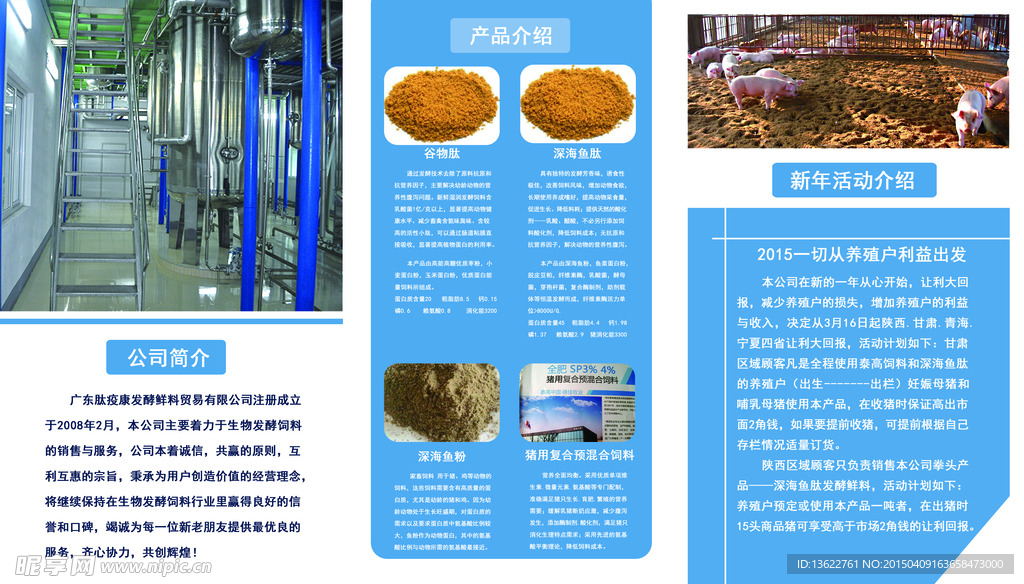 三折页 创意三折页 蓝色背景