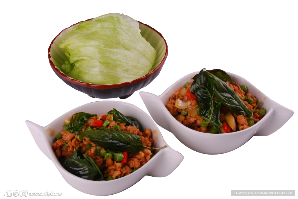 香茸肉碎生菜包