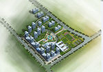 效果图 小区建筑鸟瞰图