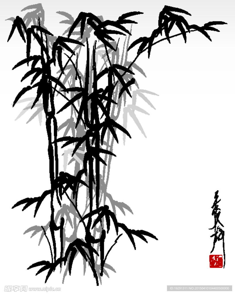 国画竹子