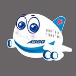 卡通飞机A380