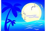 海边美景矢量