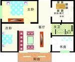 房屋平面图矢量