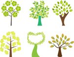 绿色树木 插画