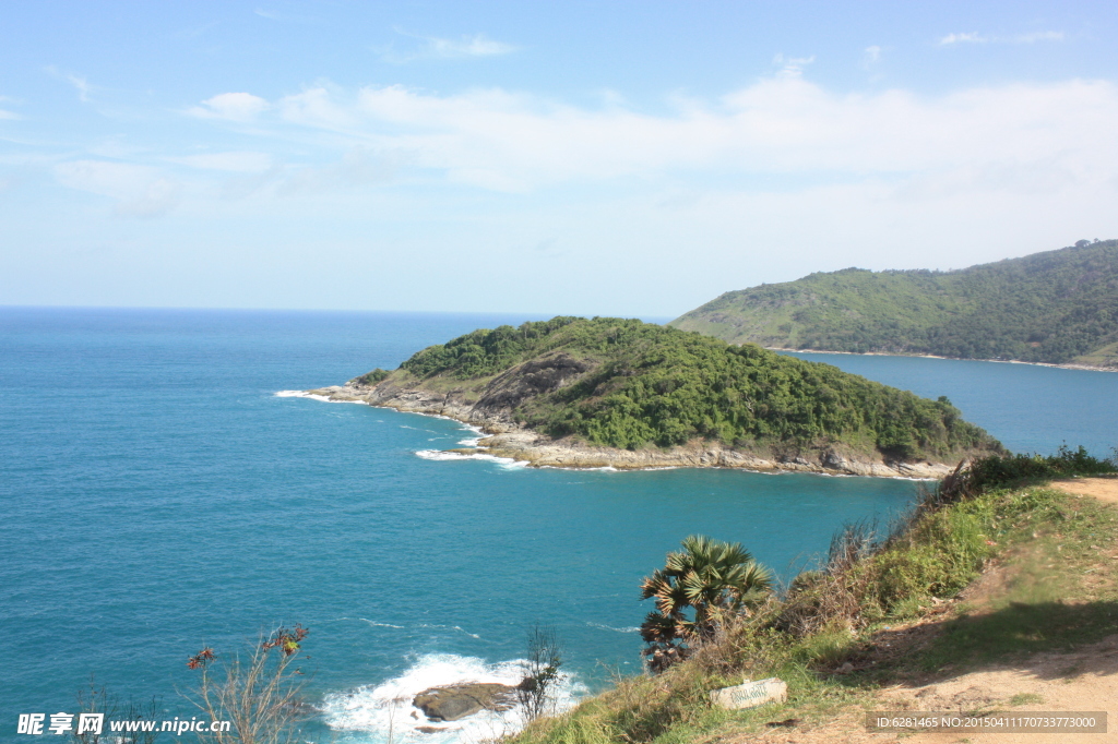 海洋 小岛 蓝天