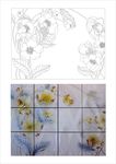 玻璃彩雕花纹
